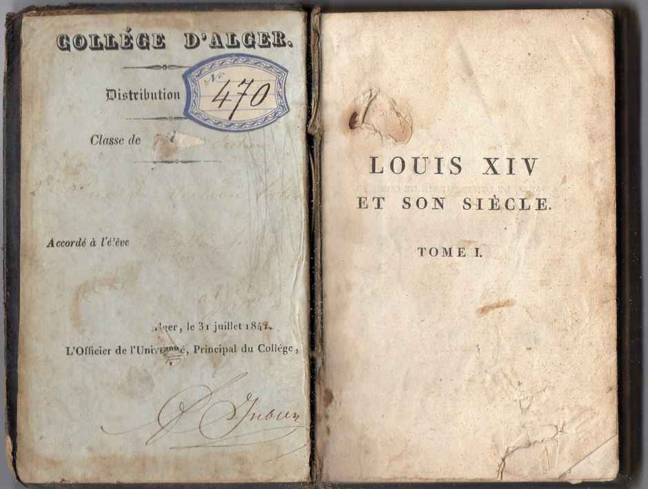 Remise de prix, 31 juillet 1841