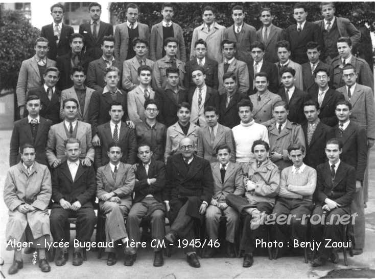 classe de 1ère CM, 1945-1946, M.LECOMTE (professeur de français-latin)