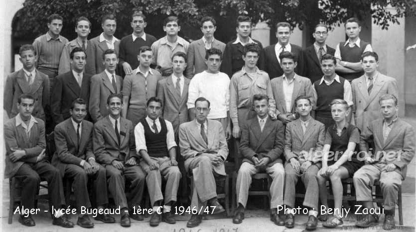 classe de 1ère C, 1946-1947, M.COHEN BAKRI (professeur de français-latin)
