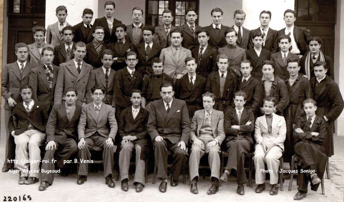 photos de classes,lycee bugeaud,2b,1938-1939,38-39,sonigo