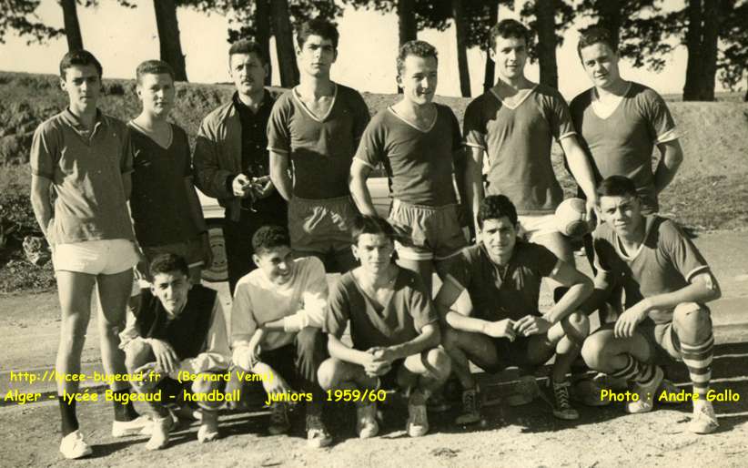 Handball, juniors, Lycée Bugeaud Alger - 1959/60