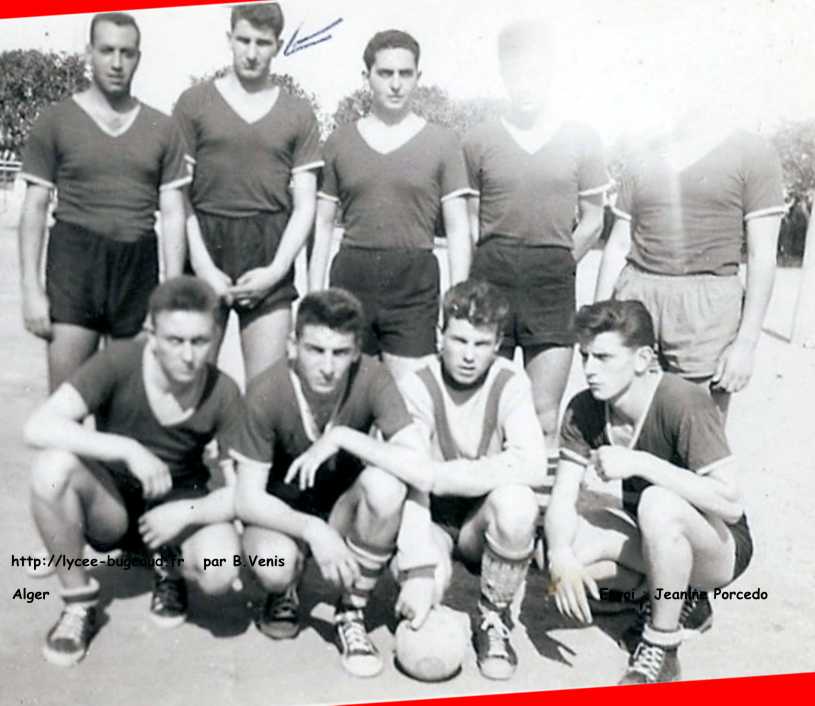 hand-ball,equipe du lycee bugeaud juniors,1955-1956